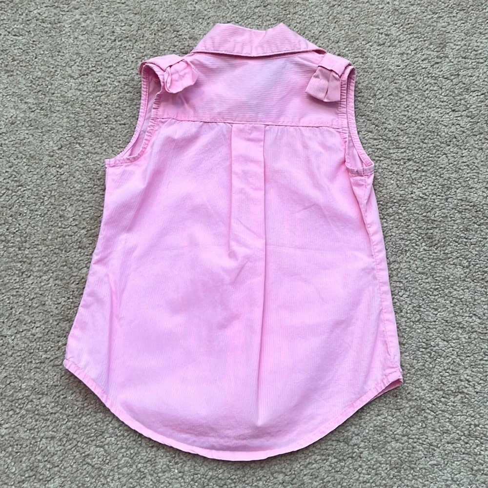 Gymboree Sleeveless Button Down Pink Tank Top